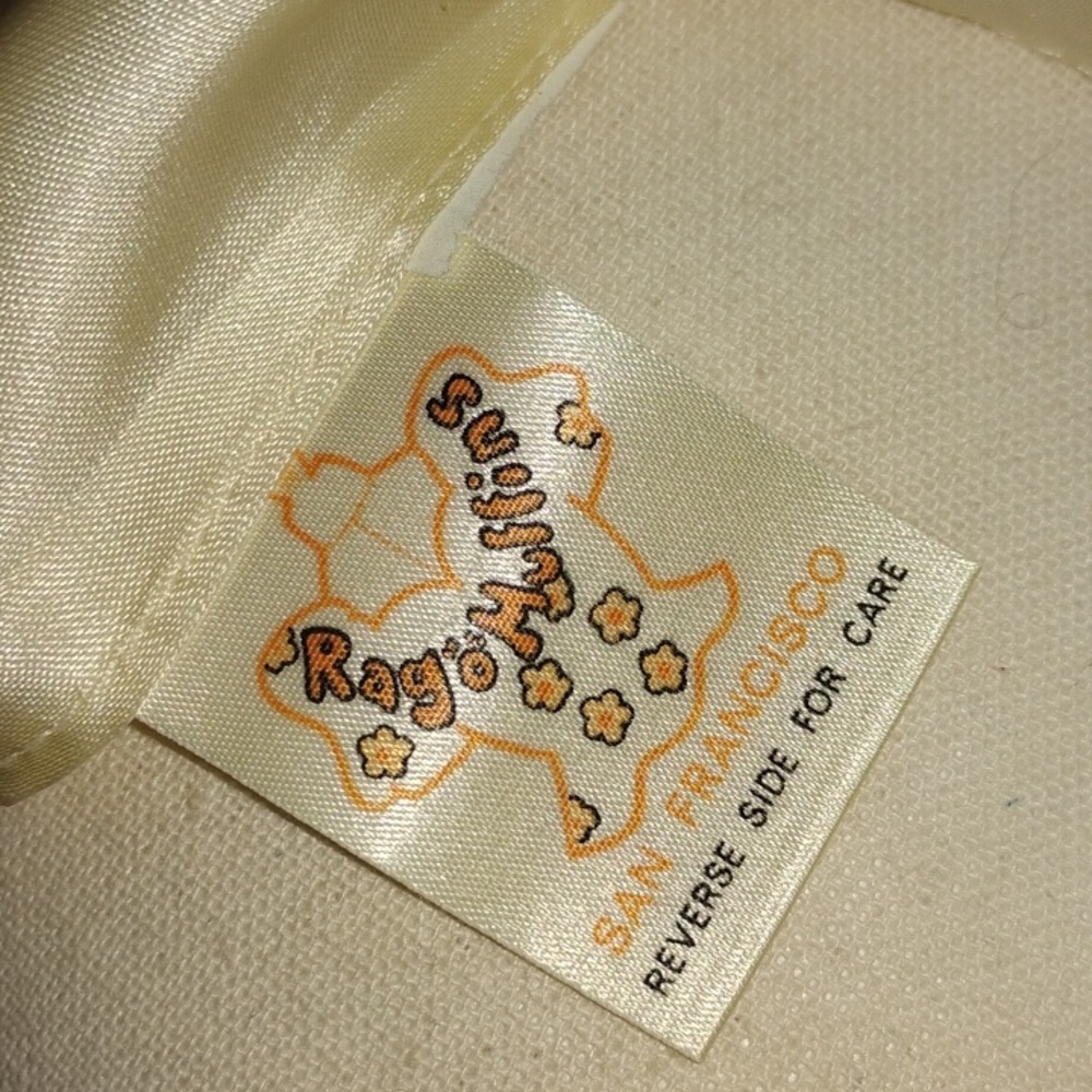 Vintage Rag Muffins San Francisco Boho Cottagecore Top W/Embroidery & Satin - Picture 9 of 9